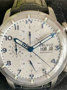 Full Set Automatic Multifunction Oblvlo 42mm Watch Multi Dial Luminous